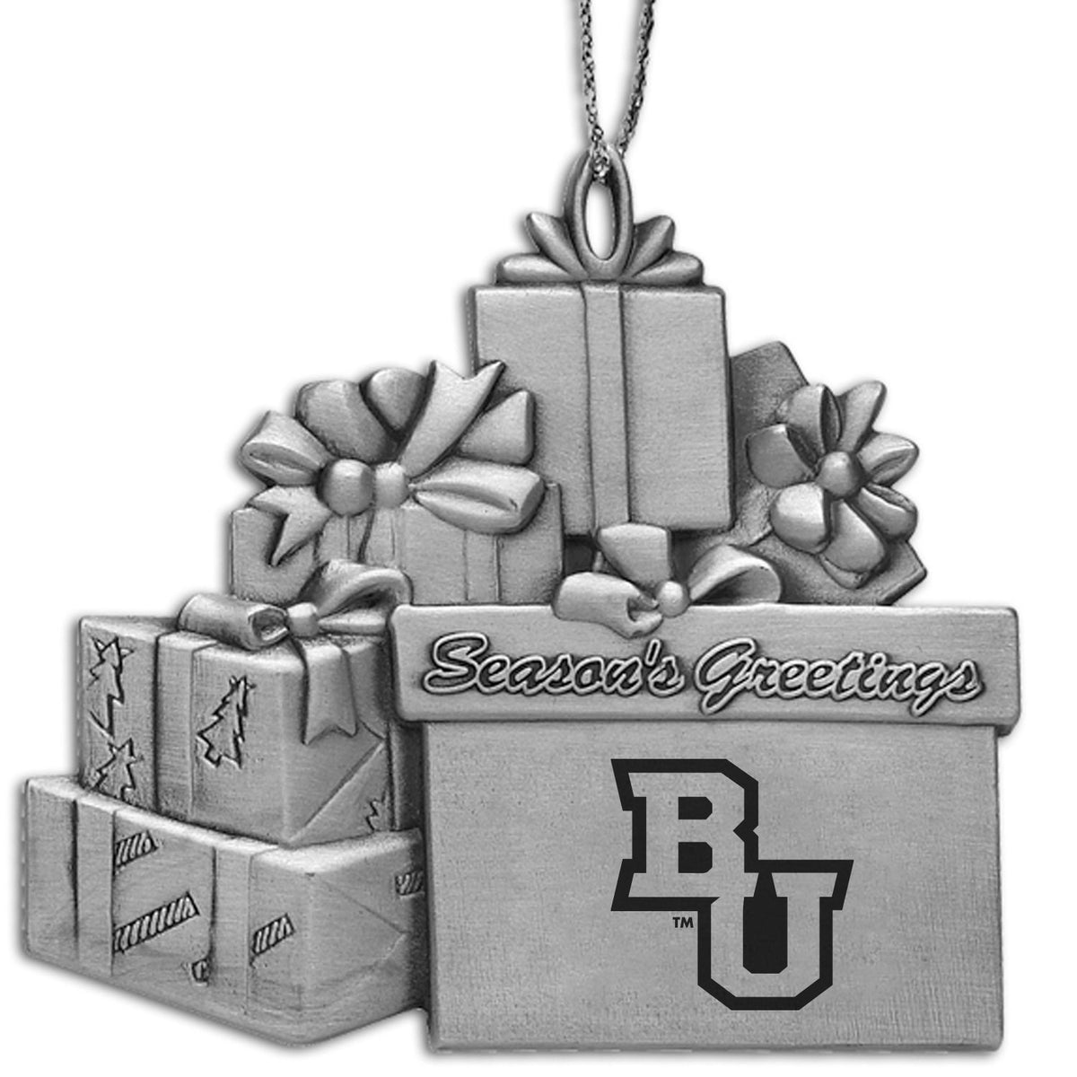 Bethel University Pewter Gift Package Ornament Bethel University