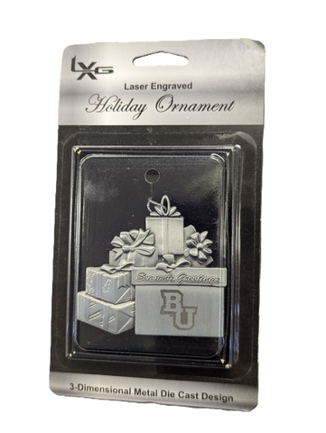 Stacked Presents Pewter Ornament